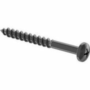 BSC PREFERRED Screws for Particleboard and Fiberboard Rounded Head Black-Oxide Steel No. 10 Screw Size 2L, 100PK 91555A136